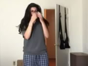 眼鏡印度正妹脫衣自慰