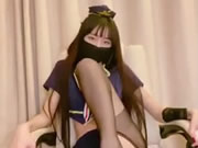 白虎正妹八月未央情趣空姐誘惑